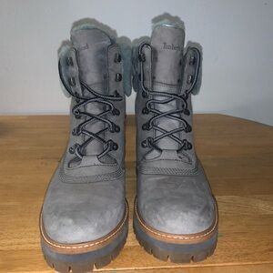 Timberland, size 8.5, grey, worn once.